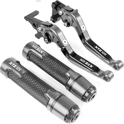 Miniatura 10 de Para Yamaha XTZ125 XTZ 125 2014 2015 Motocicleta Racing Accesorios CNC freno embrague palancas manillar agarre mango mano Grips Cap (Color  12)