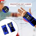 PRIKLI Kids Protective Gear Set with Helmet (Blue) – 4 in 1 Exclusive Skating Safety Kit with Knee Pads, Elbow Pads & Wrist Guards for Cycling, Skateboard & Scooter Riding for Boys Girls Age 5–12 gallery image