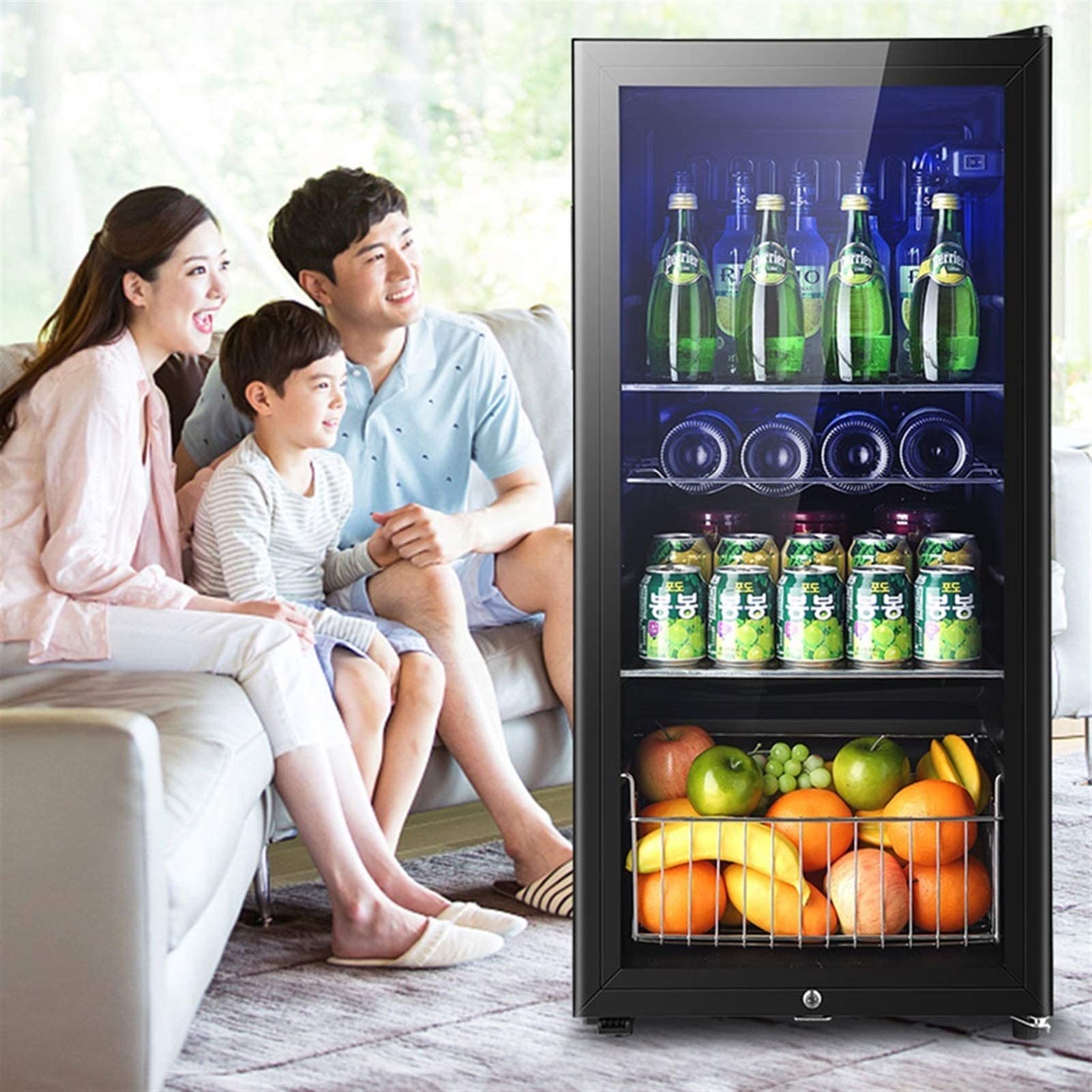 GagalU Compressor Wine Cabinet Refrigerator, Large Independent Wine Cellar, Adjustable Refrigerator, Energy-Saving Silent Beverage Cooler, Glass Door on Fridge.com