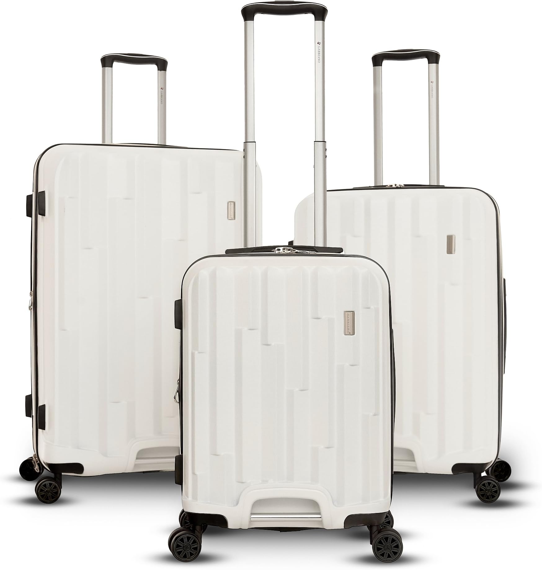 Gabbiano Avila Collection 3-Piece Hardside Upright Spinner Set (White)