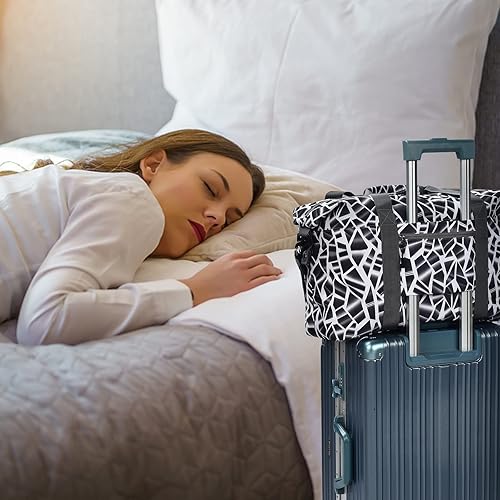 Miniatura 5 de Leatvook Bolsas de fin de semana para mujer bolsa de viaje de noche con bolsillo húmedo bolsa de hospital de mano para gimnasio con bolsa de aseo