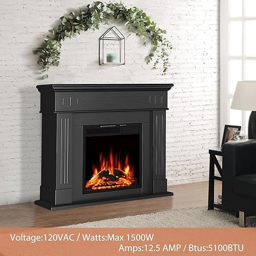 Miniatura 3 de Calentador infrarrojo para estufa eléctrica efectos de llama realistas 3D portátil brillo ajustable sistema de seguridad de sobrecalentamiento 1000