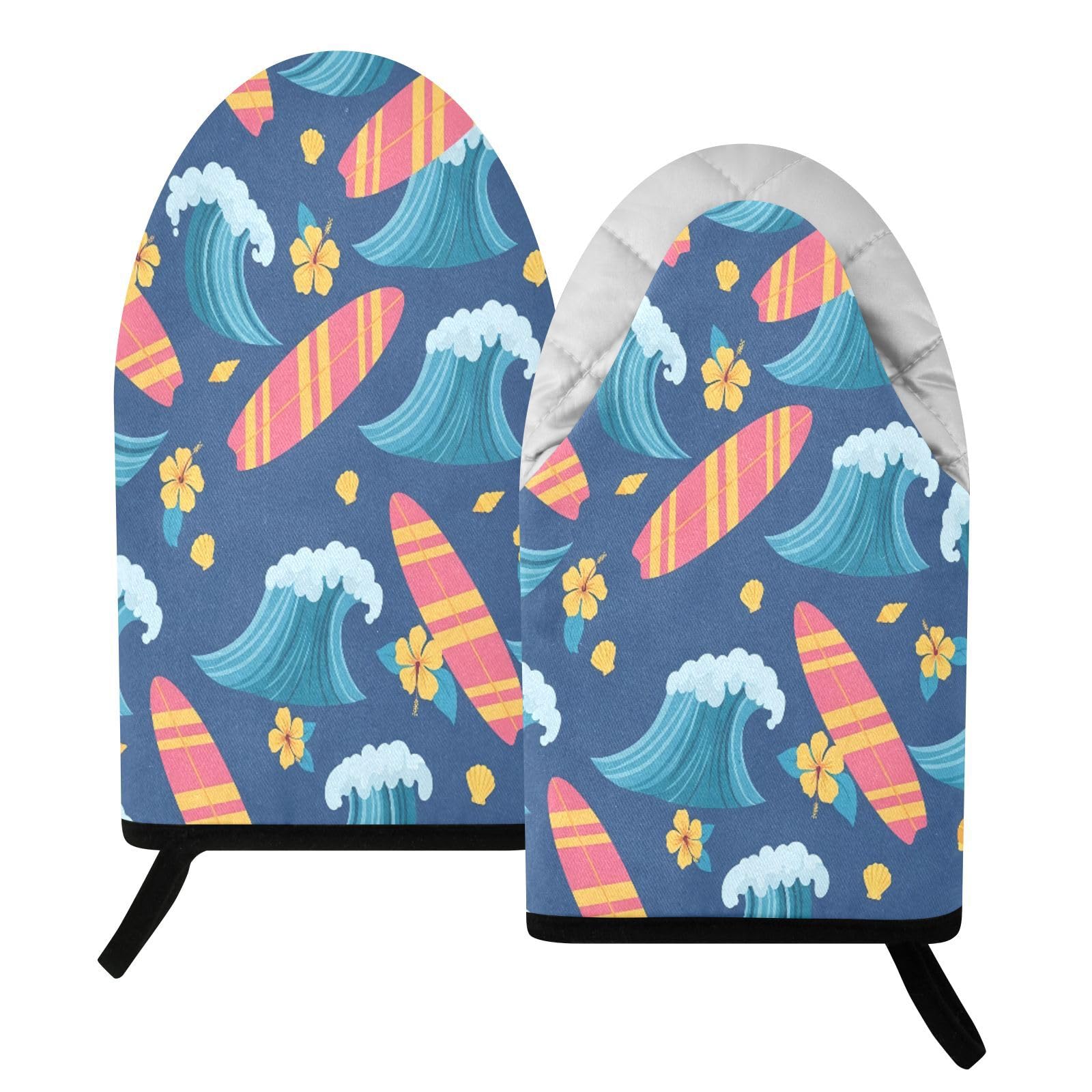 BURSTDDY Surfboard Oven Mitt,Heat Resistant Kitchen Mitts for Cooking