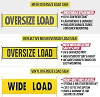 Vista 1 de Cartel de carga de gran tamaño para camiones de DC Cargo – Paquete de 2 letreros de carga ancha de grado profesional para transporte seguro