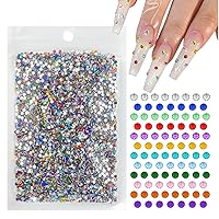 Vista 11 de 300 dijes transparentes para uñas de corazón, 3 tamaños mixtos, 3D, transparentes, lindos corazones de amor, diamantes de imitación con parte