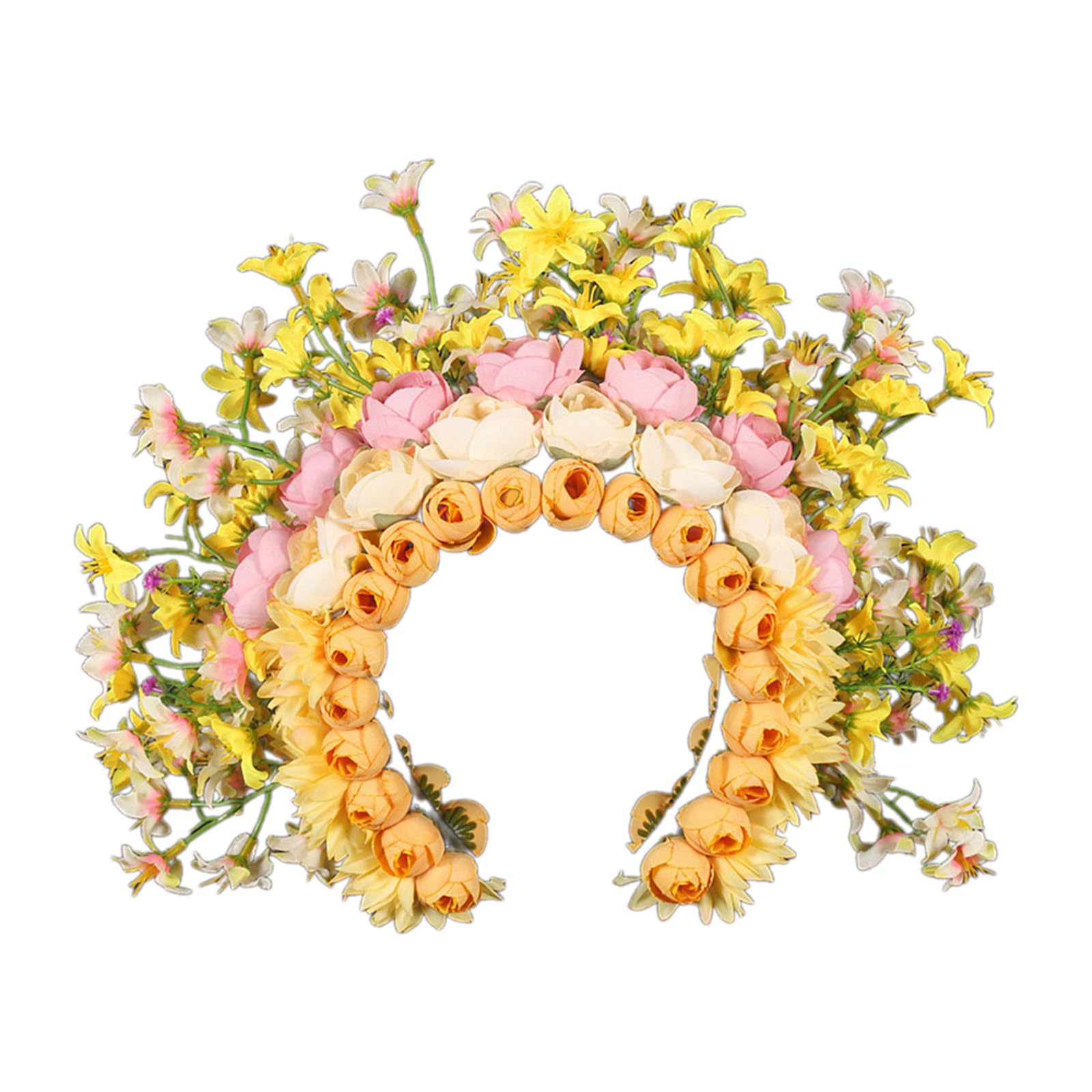 [Uitndvyte] Ghirlanda di fiori di corona di fiori di nic ghirlanda floreale elegante per festival e fotografia