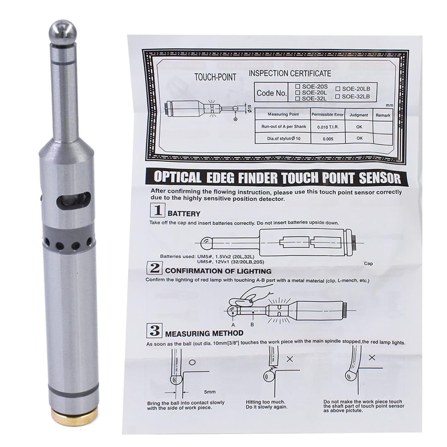 Accuracy Electronic Edge Finder LED Beep for CNC Lathe Milling Machine