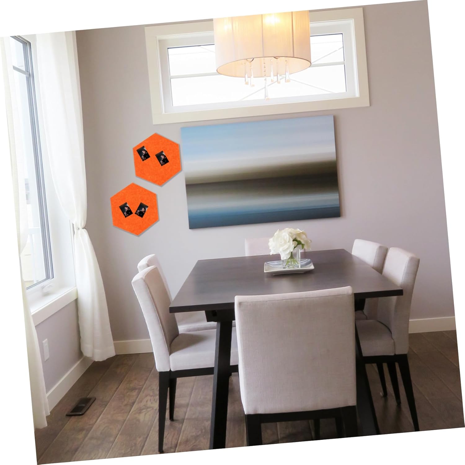 10pcs Felt Hexagon Message Board Self-Adhesive Wall Decor for Photos Memos and Notes Versatile Home Office and Boys and Girls Decoration Easy to Install and Practical Design