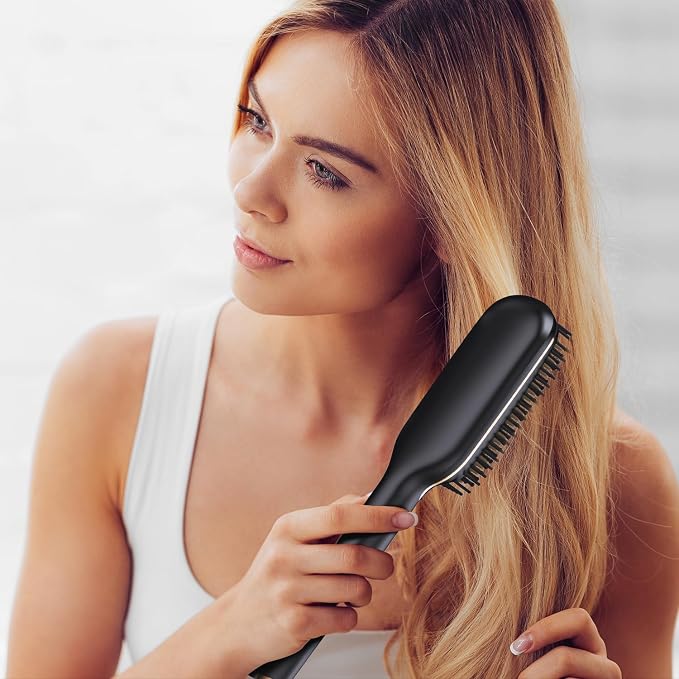 Cepillo alisador de cabello Pritech negro miniatura 6
