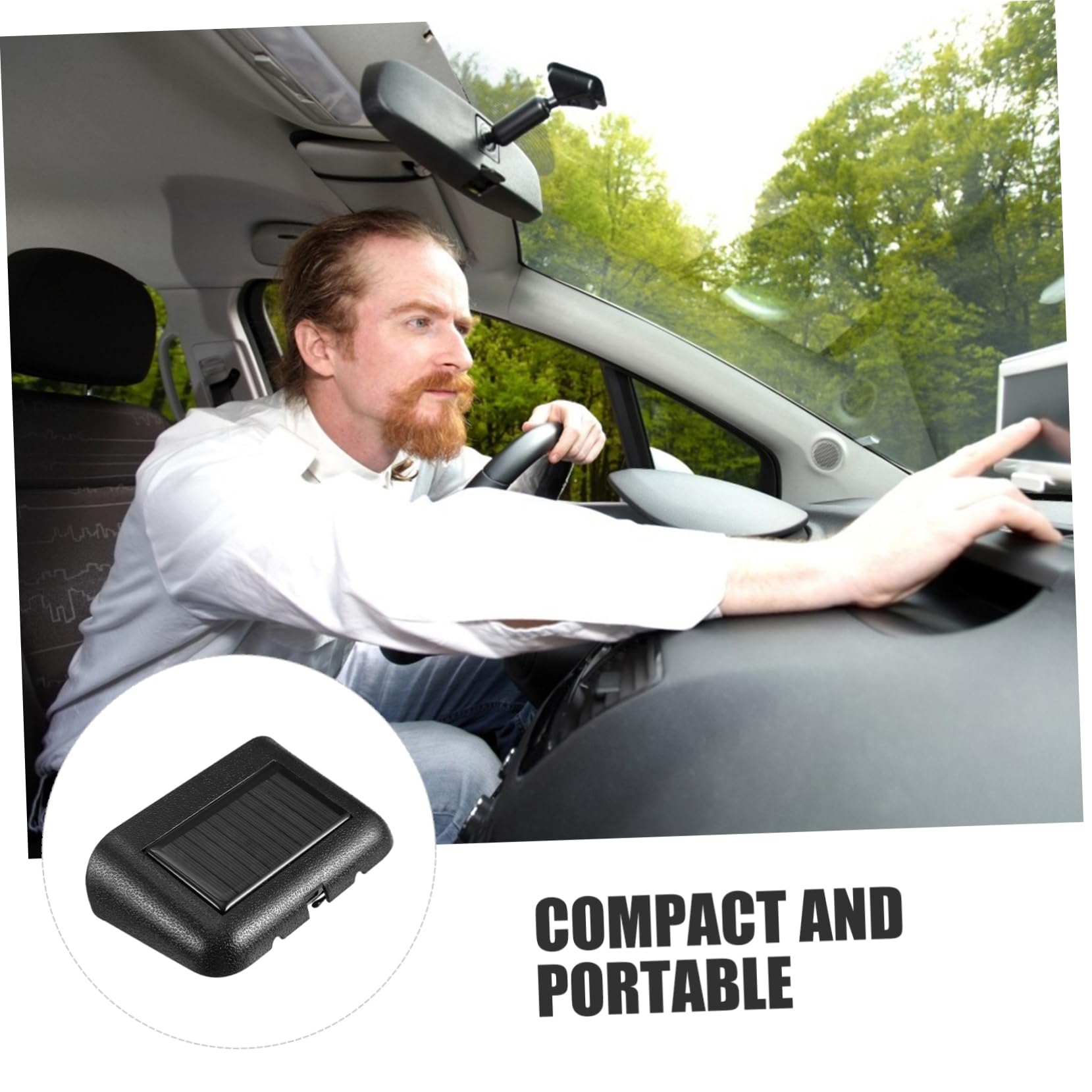ULTECHNOVO 3piezas Reloj Solar De Coche Sensor De Vibración y Pantalla Led Digital Temporizador Electrónico De Alta Precisión Carga Solar Para Uso Vehículos y Escritorios Fecha y