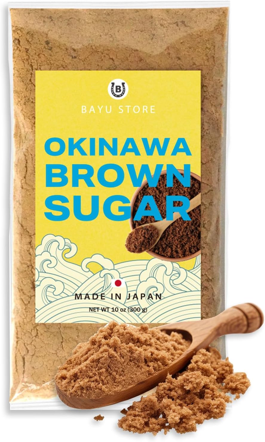 Okinawa Brown Sugar Powder – Natural Cane Sugar Sweetener, Single Ingredient (Sugarcane), Clean Label, Unrefined & Mineral-Rich, Fat Free, for Coffee, Tea & Baking, Made in Japan, 10 oz (300g)