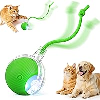 Vista 10 de Juguete interactivo eléctrico automático rodante USB recargable autoactivado para estimulación de juego con cola rápida en forma de cuerda para Rosa