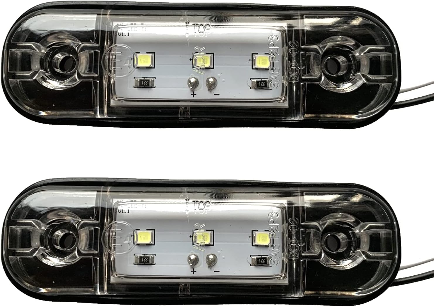 Luces LED de Posición Lateral, Pilotos LED Camion 2 Luces LED Traseras Delanteras Impermeables 12 V 24 V Indicador de Posición de Luces Indicadoras para Camión, Remolque, RV, Camioneta