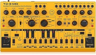 TD-3-MO-AM “Modded Out” Analog Bass Line Synthesizer with VCO, MIDI-Controllable VCF and Sub-Harmonics Oscillator