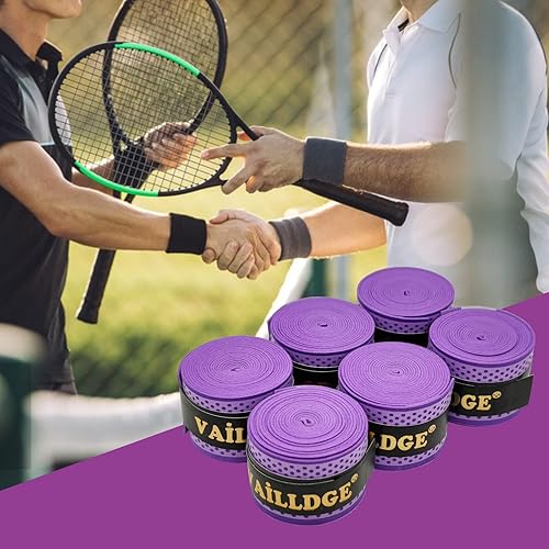 Miniatura 7 de Cinta de agarre para raqueta de tenis, cinta de agarre de puntos con patrón que absorbe el sudor, agarre antideslizante para raqueta de tenis,