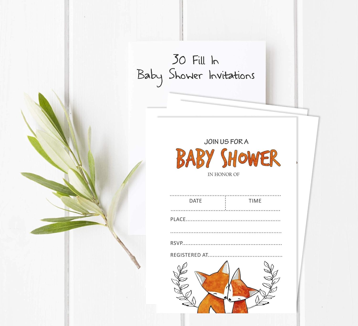 Set of 30 Jungle Animals Baby Shower Invitations-Diaper Raffle Tickets and Baby Shower Book Request Cards Gender Neutral Invites Its A Boy Its A Girl