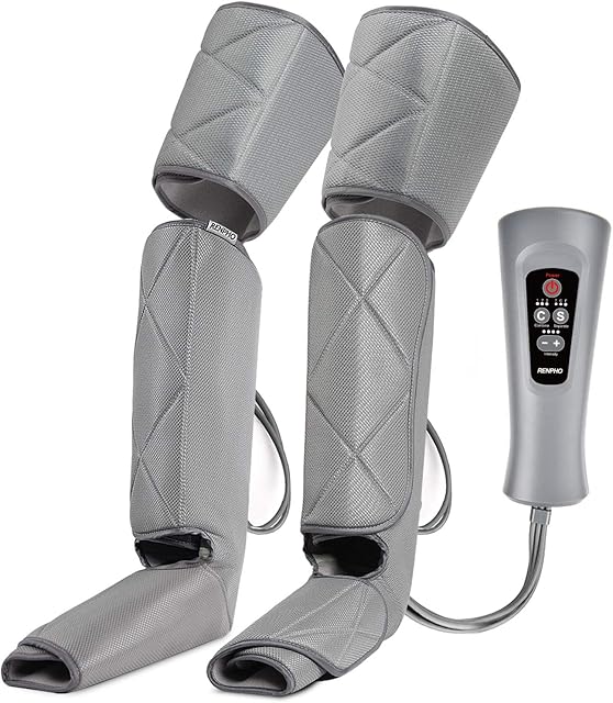 RENPHO Legs and Feet Massager, Electric Air Compression for Massage and Relaxation, Suitable for Calf, Thigh Foot, Gift for Dad, Mom