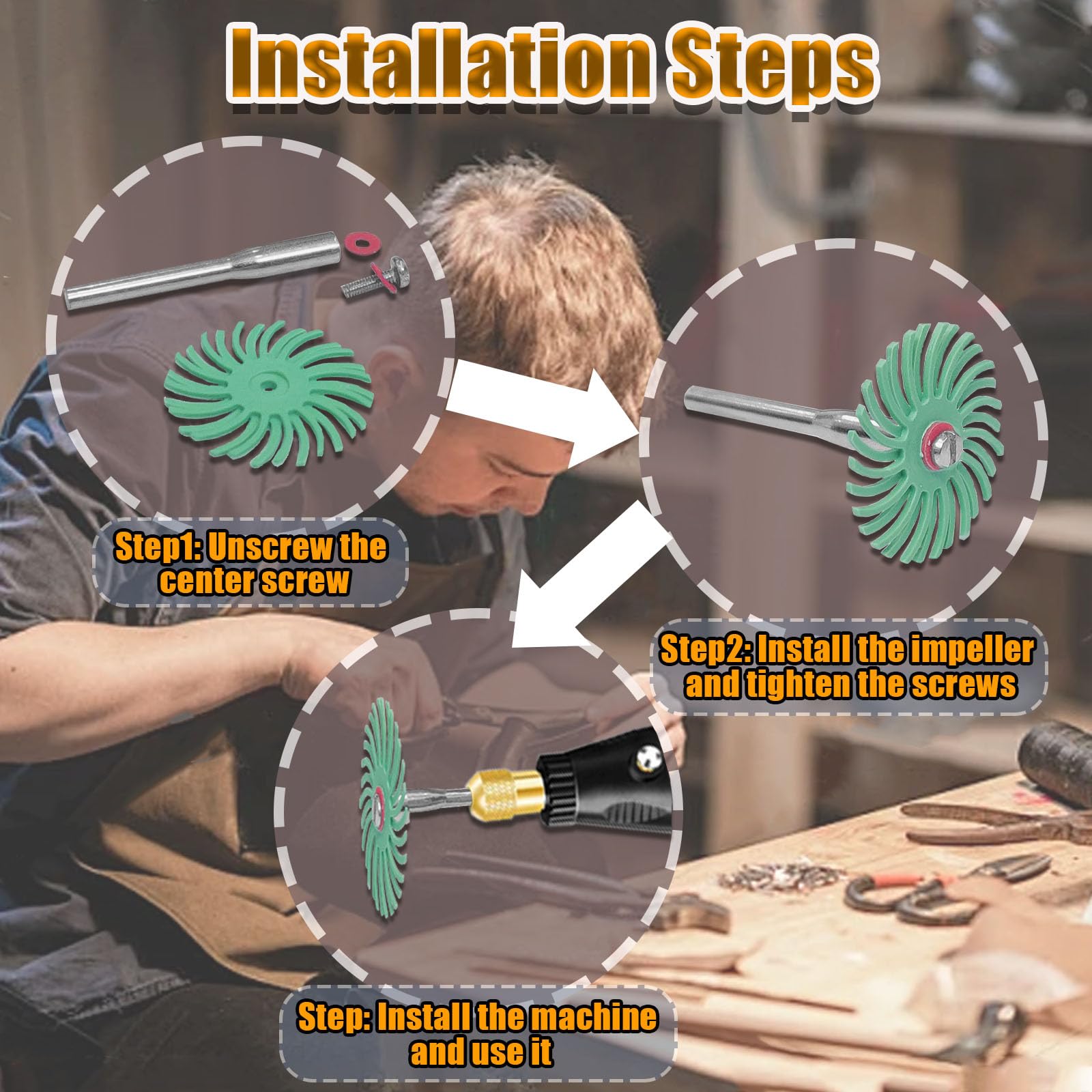 Abrasive Bristle Discs - 42 Piece Kit for Jewelry & Metal -6