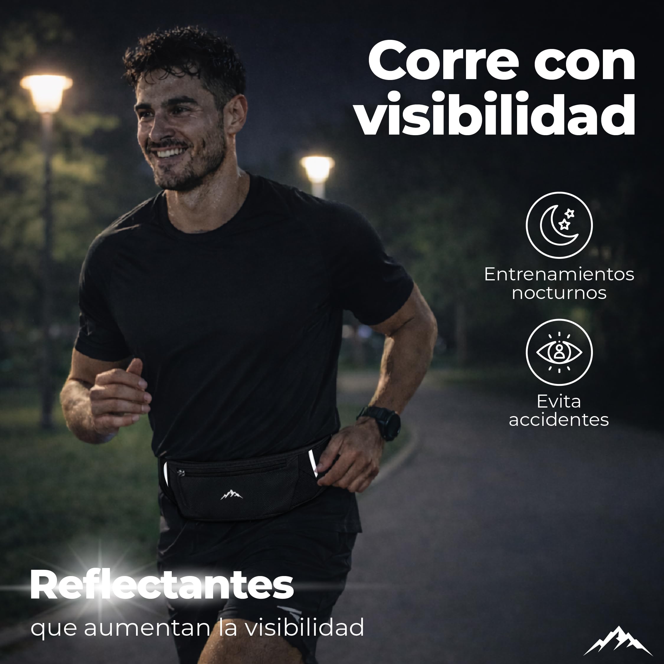 Nordrun Riñonera Running Ajustable e Impermeable para Mujer y Hombre | Cinturon Running Apto para Todos los Moviles | Porta Movil Running | Riñonera Deportiva | Running Belt (Negro) — view 6