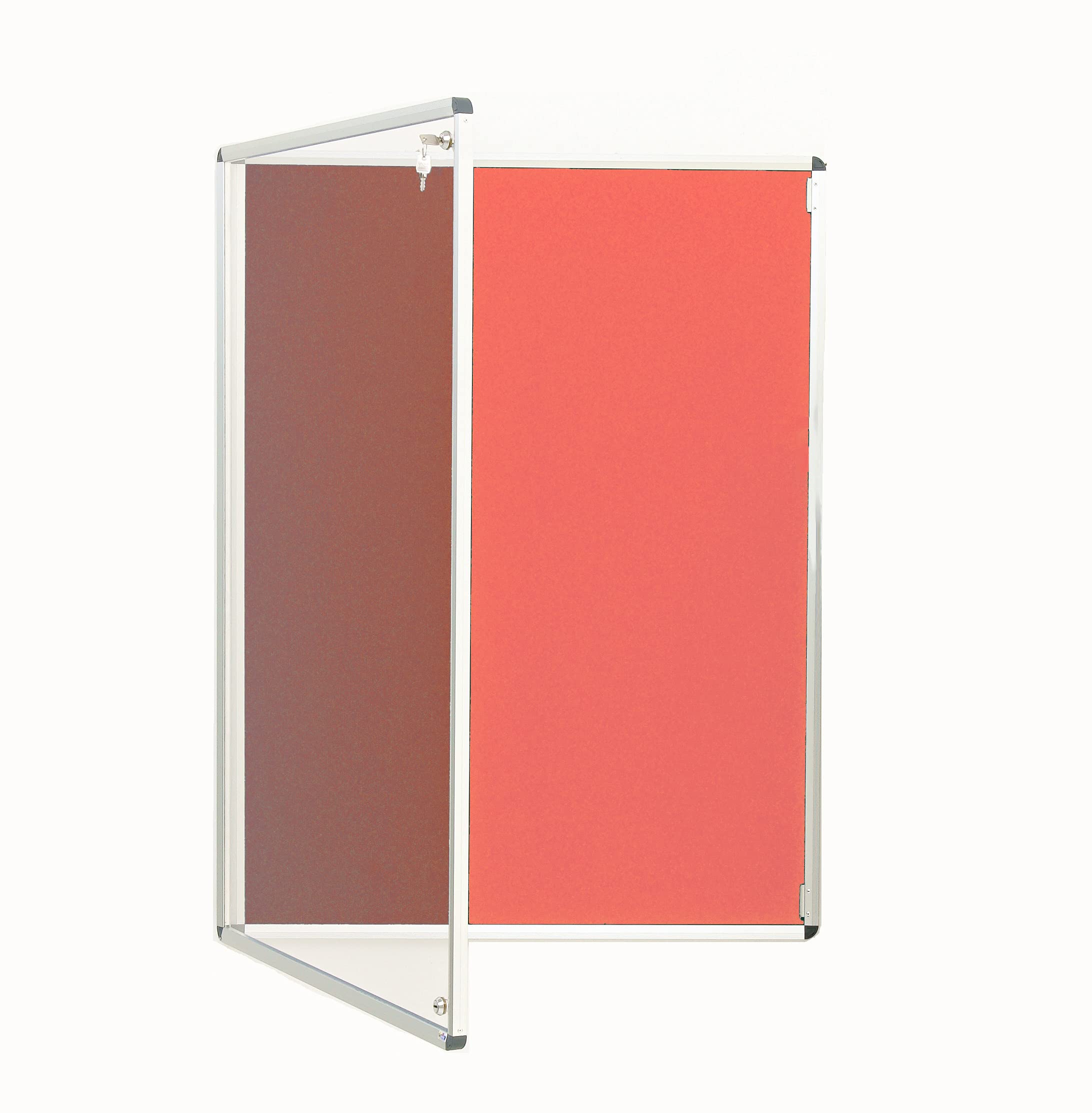 Pink Fully Fire Retardant Lockable Notice Board [2 Locks] - Tamperproof Display Board [14 Colours] [6 Sizes]