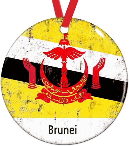 Vista 113 de Chipre - Adornos colgantes para árbol de Navidad, bandera nacional de Chipre, adornos de cerámica para decoraciones de Navidad, regalo de viajero