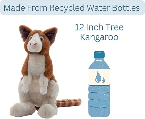 Miniatura 5 de The Petting Zoo Peluche de canguro de árbol, regalos para niños, animales salvajes del zoológico Onez, juguete de peluche de canguro de árbol de 12