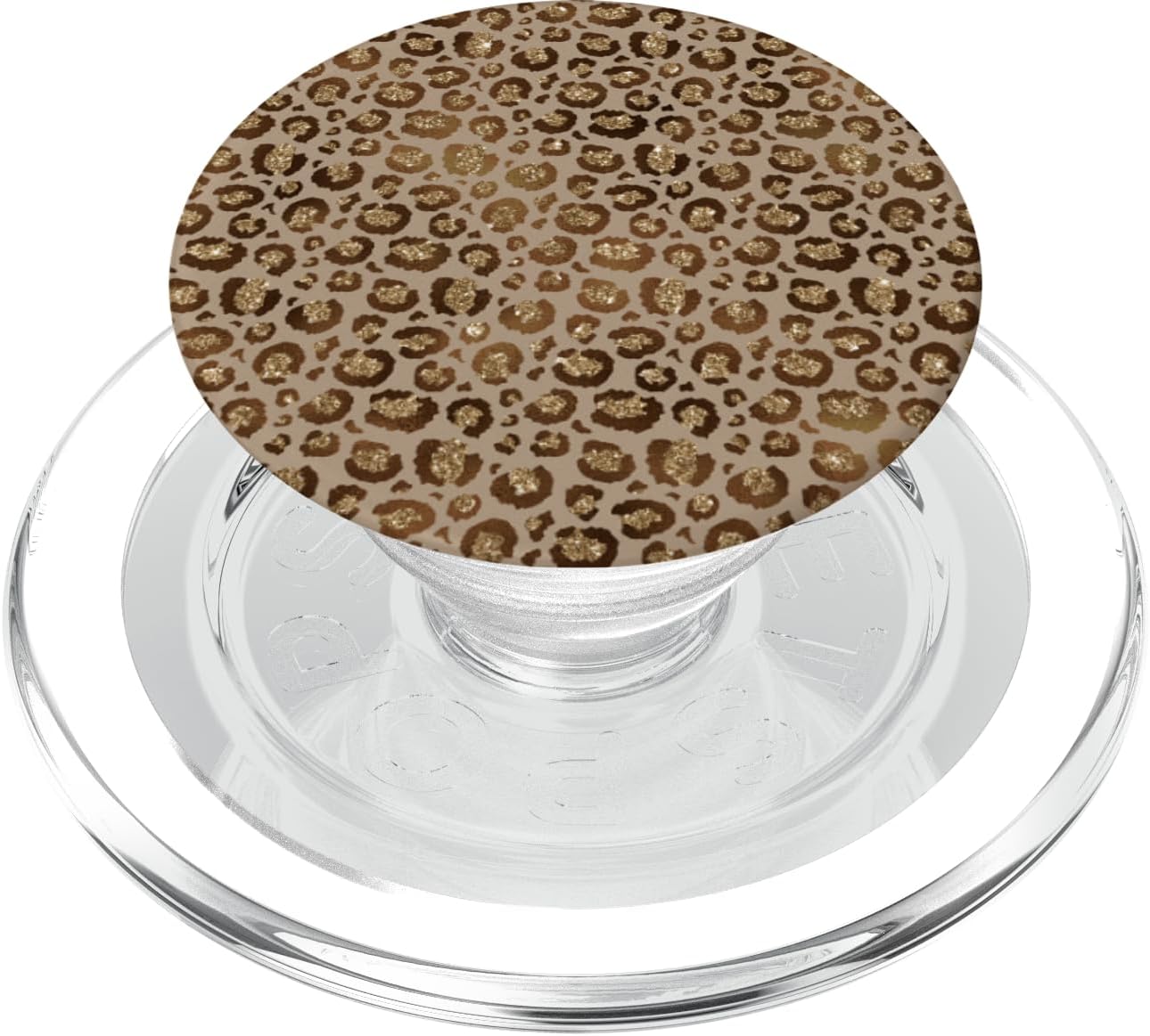 Leopard Print Design Cheetah Beige Leopard PopSockets MagSafe PopGrip for iPhone