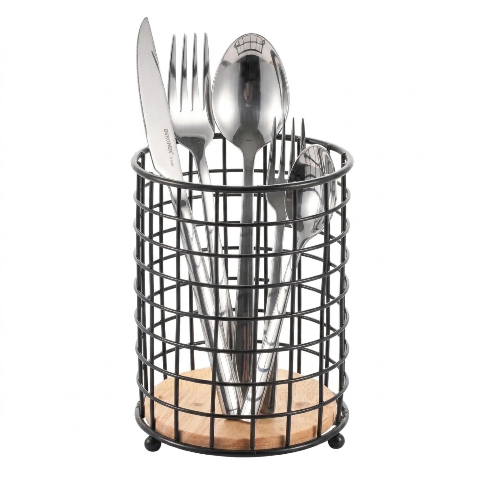 BERGNER SOFIA - Juego de Cubiertos de 60 Piezas - Cubertería Completa para 12 Personas - Fabricado en Acero Inoxidable - Fácil de Lavar y Almacenar + REGALO cesta cubertería