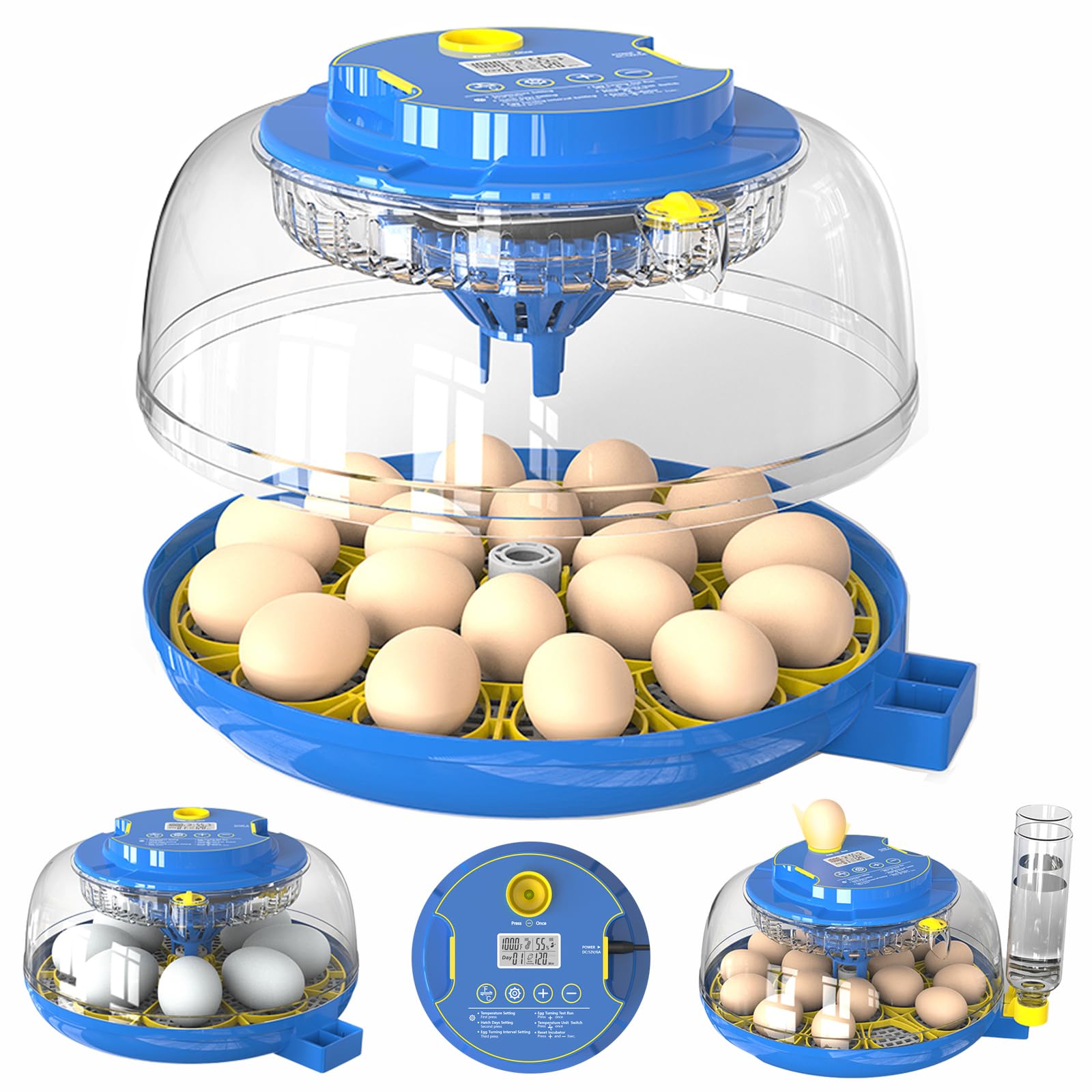 Photo 1 of 18 Chicken Egg Incubators for Hatching Eggs with Automatic Egg Turning and Humidity Control, High Hatch Rate Poultry Incubator for Chicken, Ducks, Goose, Pigeon, Quail, Ideal for Home, Farm, School