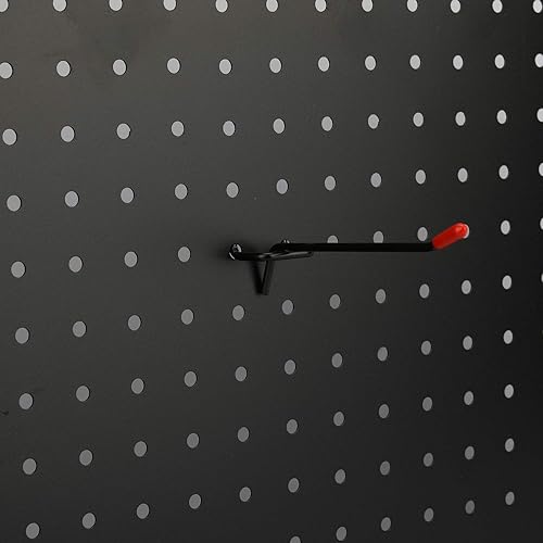 Miniatura 5 de Black E-Coat - Ganchos de acero de 4 pulgadas con tapa roja, 50 unidades