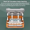 Egg Incubator, Fully Automatic Poultry Hatcher,Poultry Hatcher Digital Led Display Temperature Control Easy to Observe, for Home Science Lab Farm 384eggs
