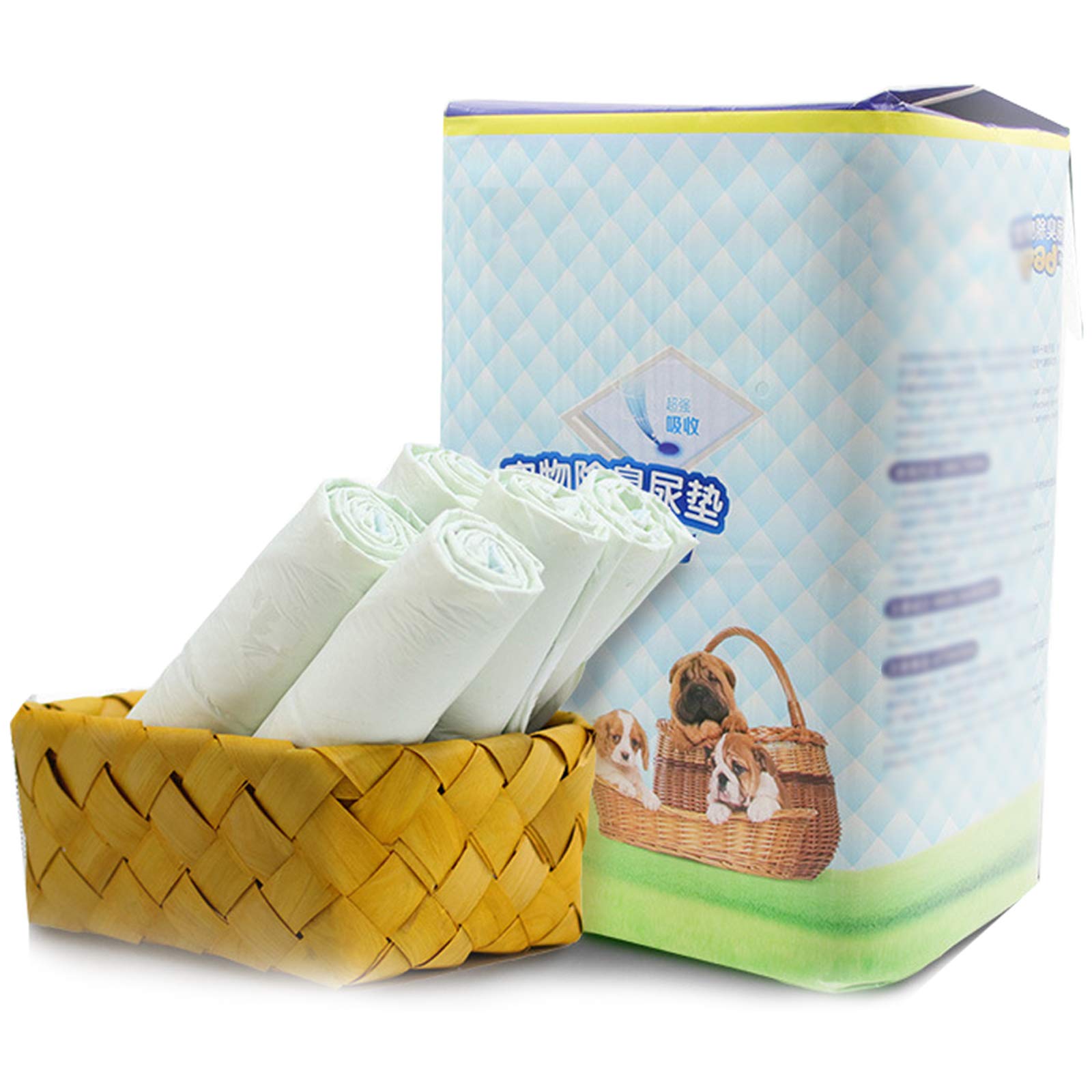Toallitas de Entrenamiento para Mascotas, Empapadores de Entrenamiento para Perros Gatos Aroma de limón,Almohadillas de Entrenamiento para Cachorros Súper Absorbentes