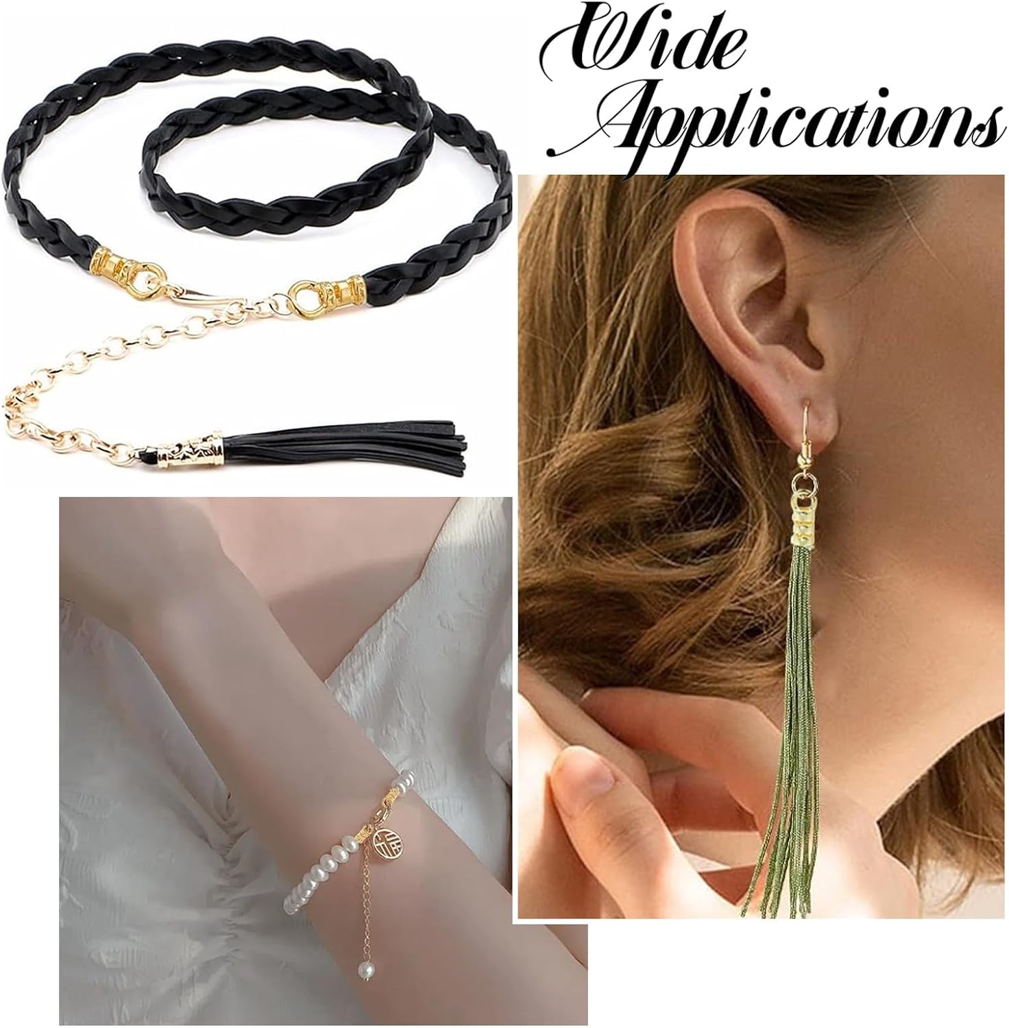 KitBeads 30Pcs Brass Cord End Gold Plated Ending Clasp Tips End Caps with Hole Leather Tips Thread Ends for Necklace Bracelet DIY Jewelry Making