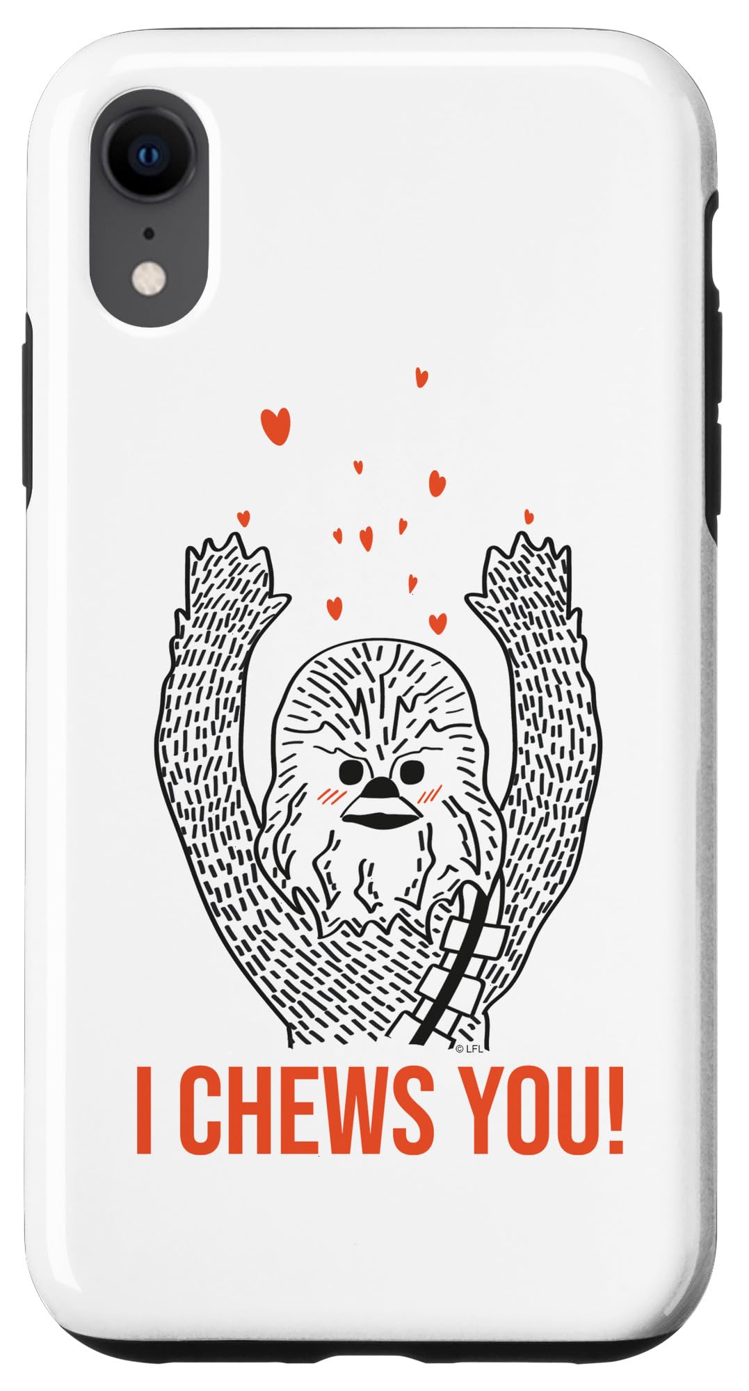Cadeau Star Wars coque iPhone XR Chewbacca Saint-Valentin originale