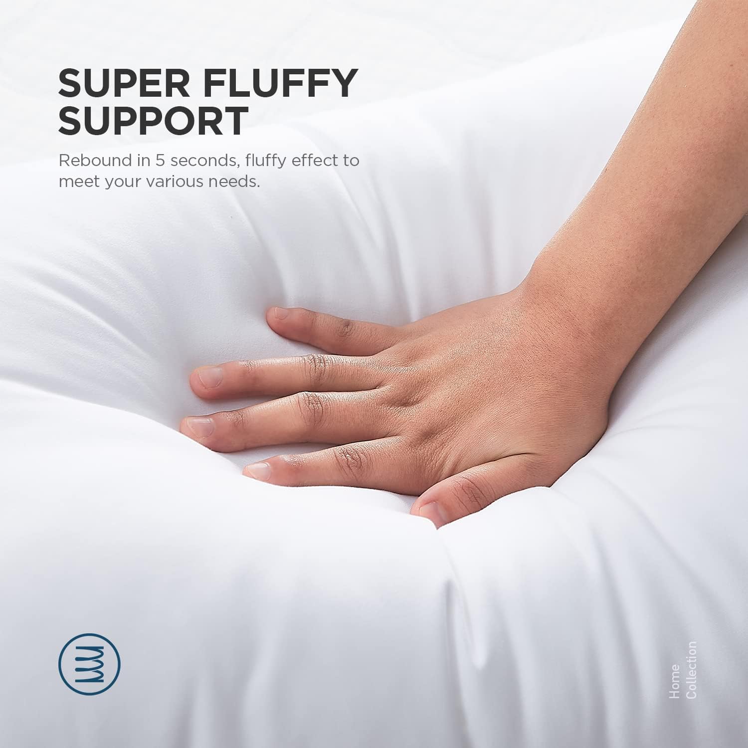 Acanva Throw Pillow Inserts for Bed Couch Sofa, Ultra Soft Polyester Filling for Decorative Cushion Square Sham Form, 4 Count (Pack of 1), White