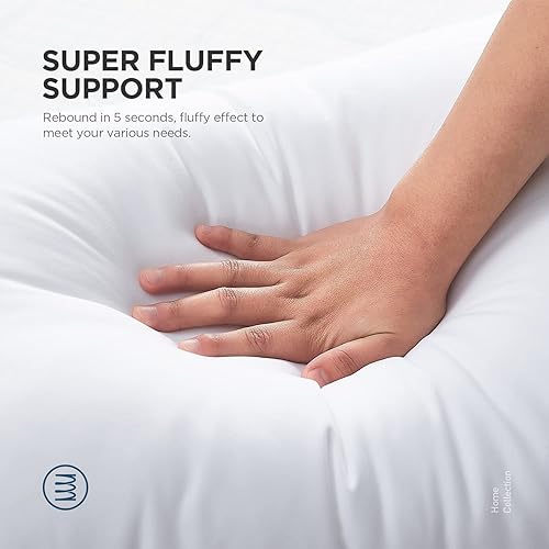 Miniatura 4 de Acanva Insertos de almohada para cama, sofá, relleno de poliéster ultra suave para cojín decorativo, forma cuadrada, 4 unidades (paquete de 1),