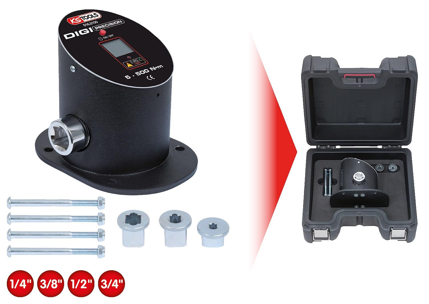 KS Tools 516.0100 Controlador digital de par 5 - 500 nm