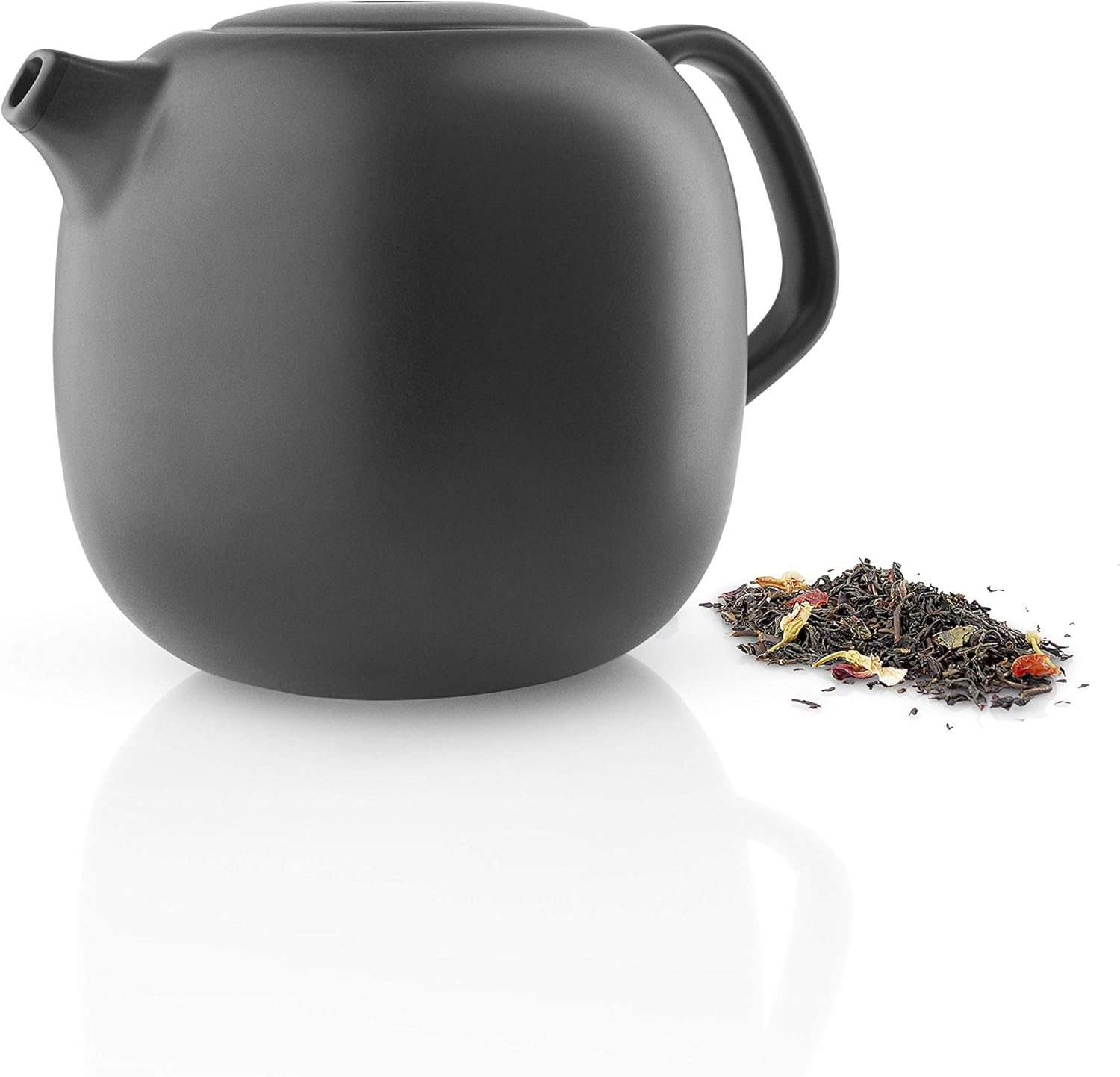 EVA SOLO | Nordic Kitchen Teapot 1L | Drip Free | Dishwasher safe | Black Stoneware | Danish Design & Functionality | Tools Kitchen Gadgets & Accessories