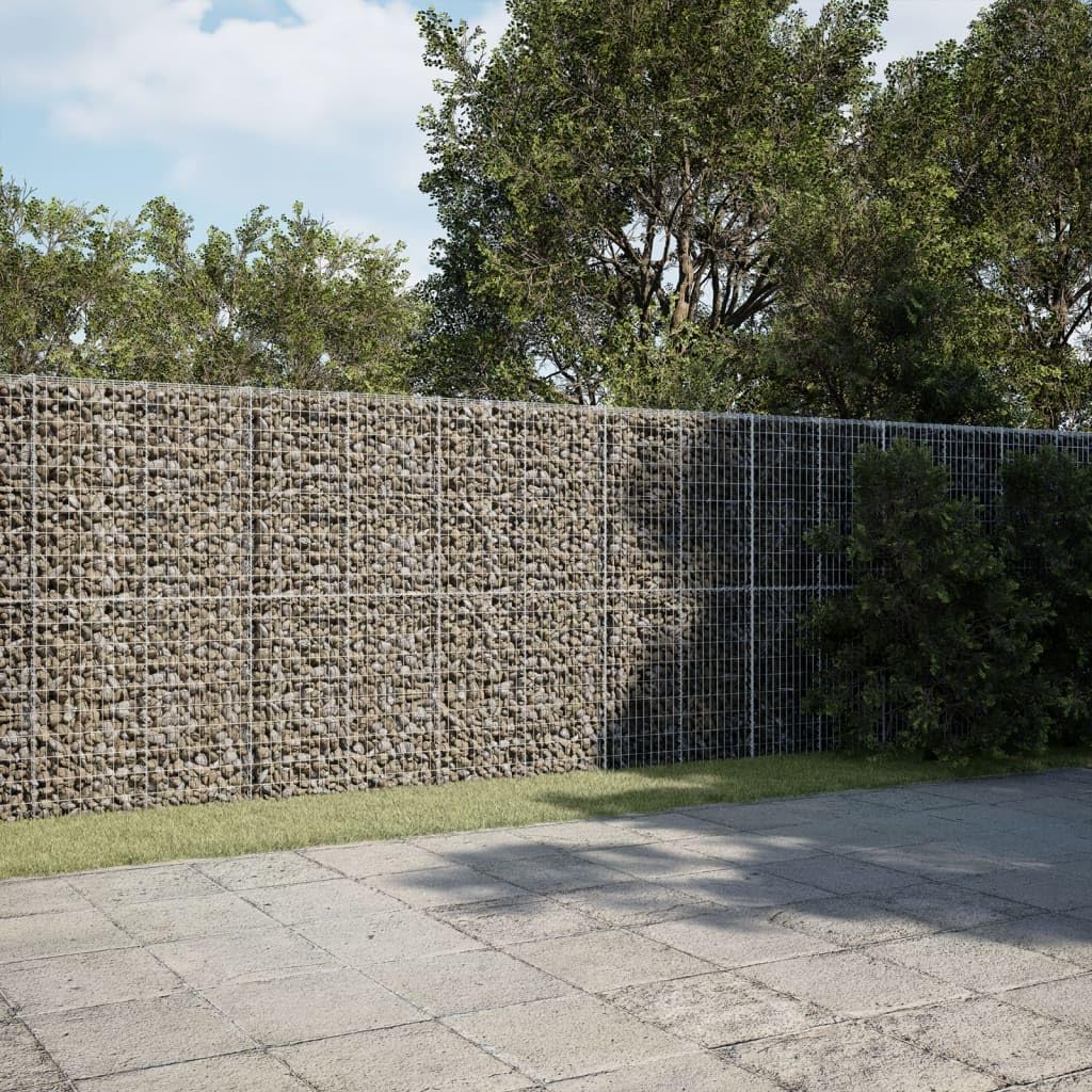 Gavión con tapa, 700 x 50 x 200 cm, cesta de piedra, hierro galvanizado | Cesta de alambre para un diseño flexible de paredes de privacidad y bordes decorativos en el jardín o al aire libre.