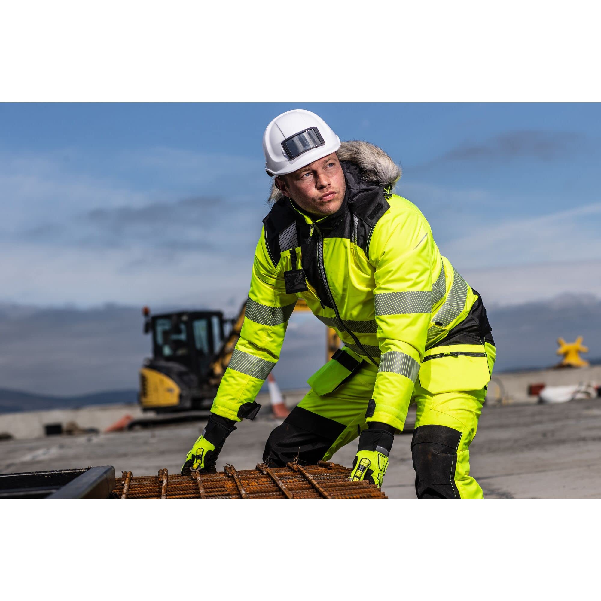 Portwest - Parka de Travail chaude pour l'hiver PW3 HV 5XL Jaune/Noir