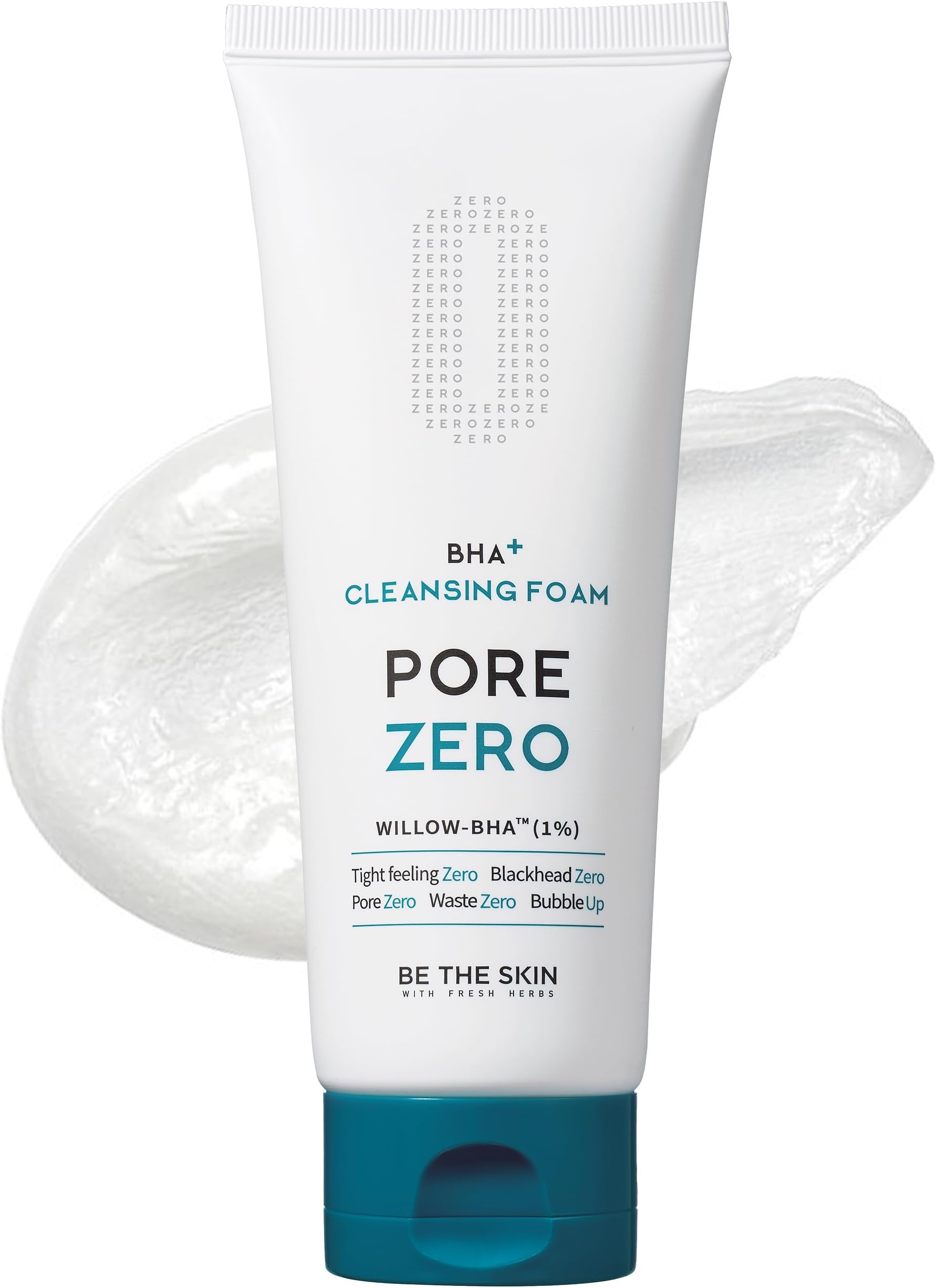 BHA+ Pore Zero Cleansing Foam 5.07 fl oz / 150 ml | Face wash cleanser for pore care and sebum control | For sensitive and combination skin