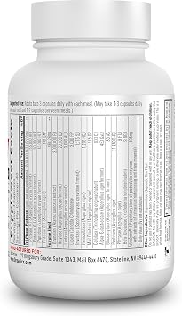 Organixx Enzyme 17 Essential Digestive Enzymes for Women & Men, for Gut Health & Optimal Digestive Health, Support for Bloating, Gas, Nutrient Absorption, Vegan, Non GMO, 120 Veggie Capsules