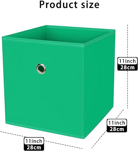 Miniatura 2 de STOREONE Contenedores de almacenamiento plegables de 11 pulgadas, cubos de tela negra, canastas de almacenamiento plegables, organizadores de