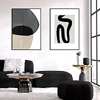 Vista 2 de Homso Marco de póster A1 en color negro, tablero fino de metal A1 con plexiglás acrílico para fotos A2 con paspartú o 23.4 x 33.1 pulgadas sin