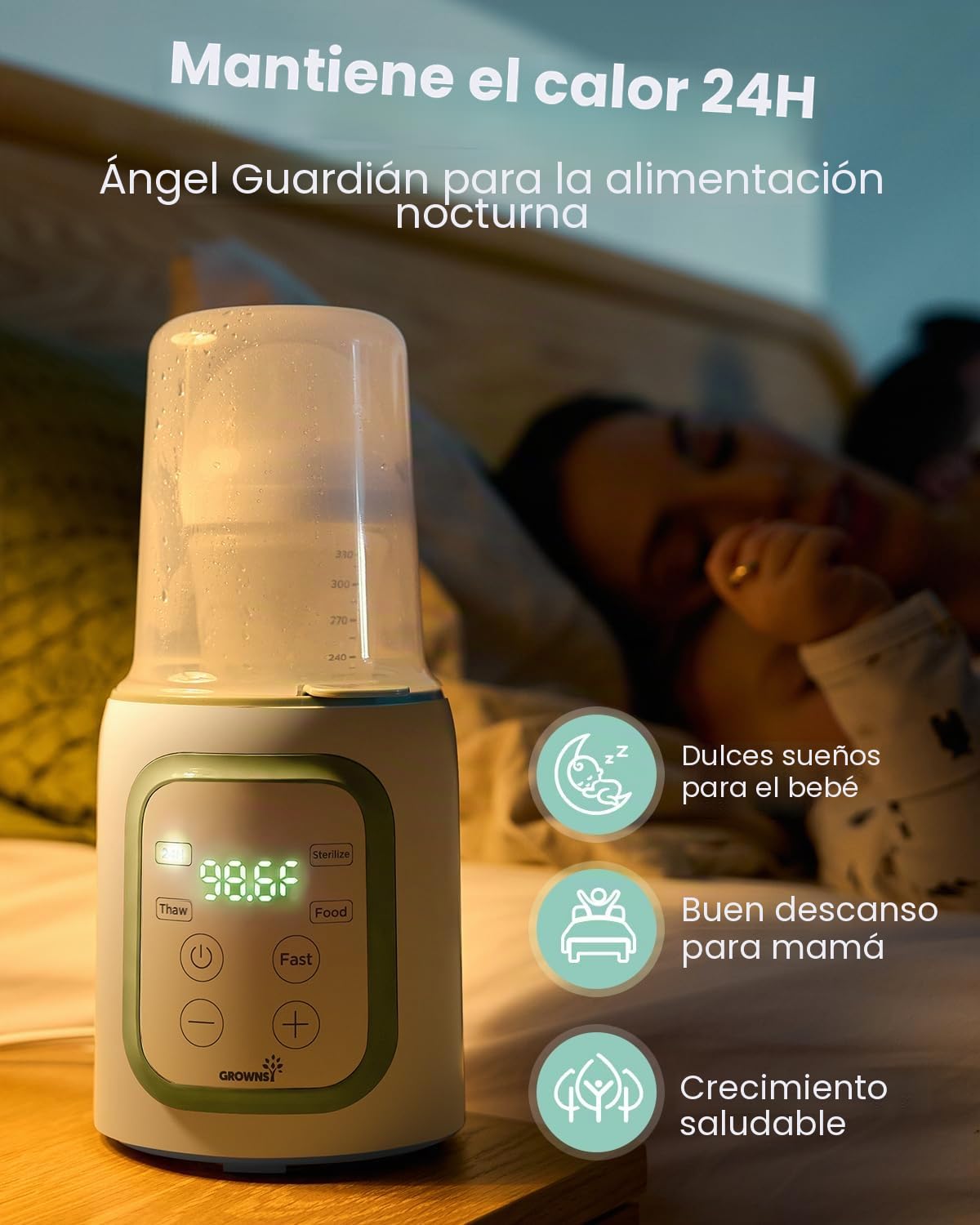 GROWNSY Calentador de botellas…