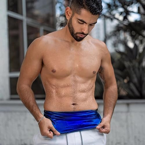 Miniatura 2 de Cinturón reductor de cintura para hombre, cinturón de sudor para sauna de grasa del vientre inferior, traje de entrenamiento