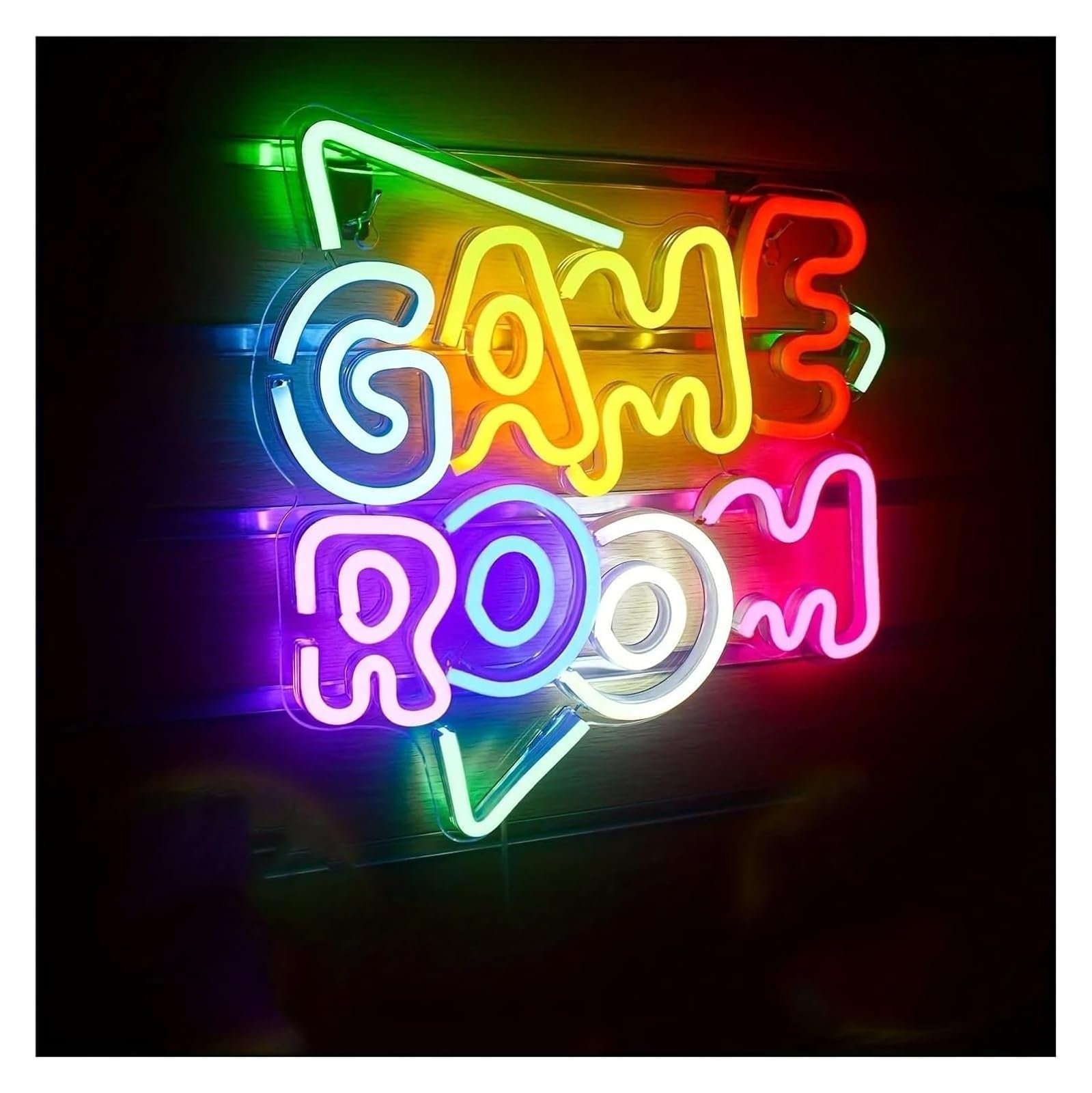 Generico Sala giochi per insegna al neon, luce alimentata dal per vivo per la parete della camera da letto, studio, sala