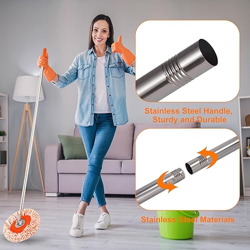 Miniatura 7 de Keyloland Fregona de pared, limpiador de pared Primium de 68 pulgadas, limpiador de zócalo, herramienta de limpieza de zócalo de grado profesional