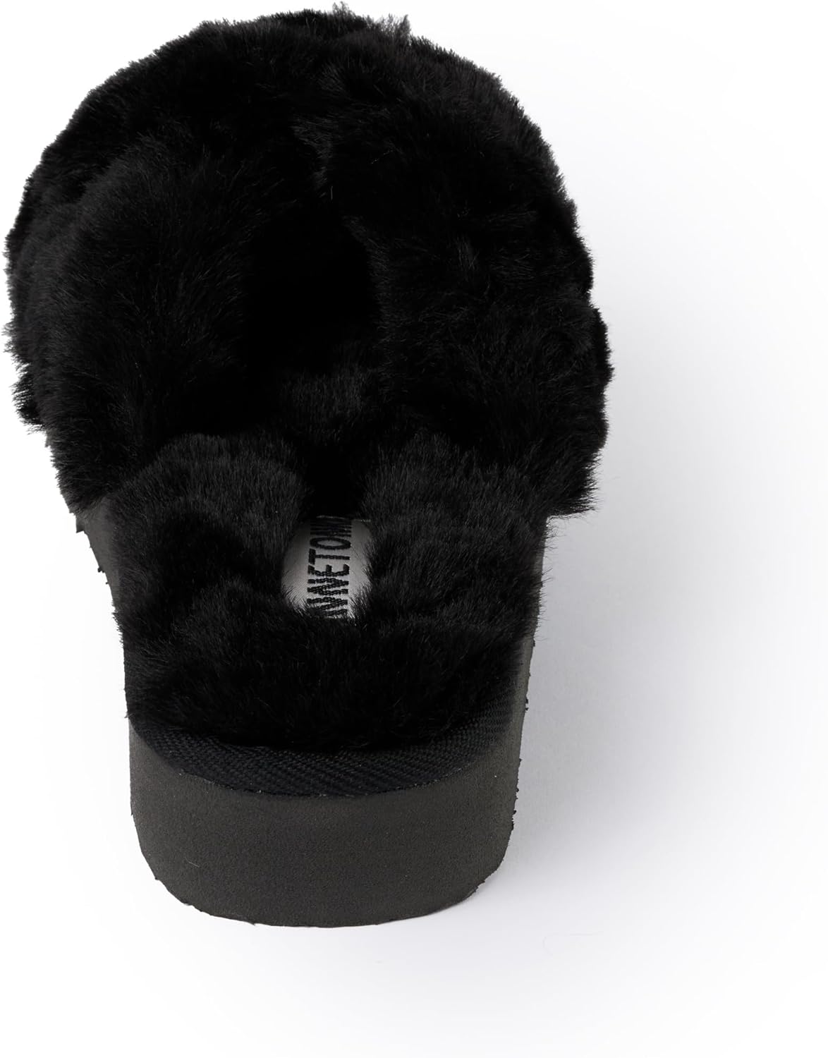Minnetonka Women's Teddy Crossband Faux Fur Slide Slippers - Image 4