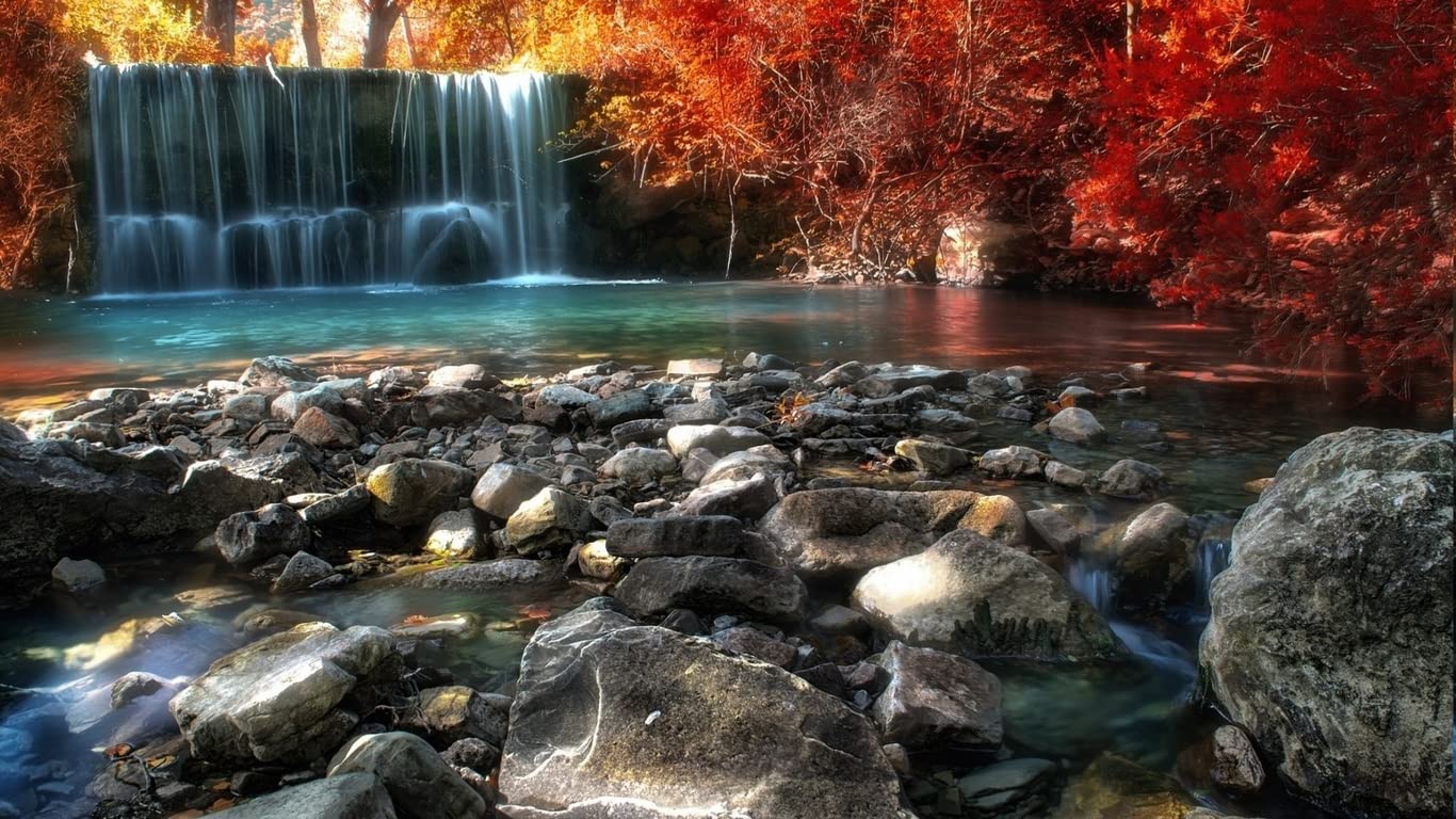 Autunno Cascata Paesaggio Puzzle per Adulti 1000 Pezzi, Sfidante